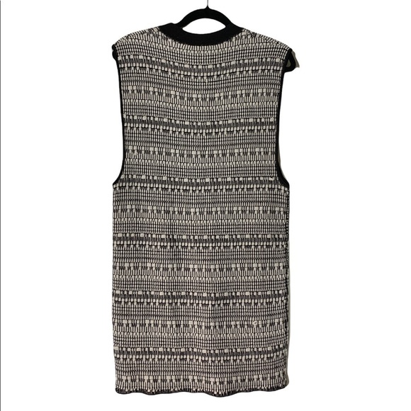 HELMUT LANG black and white sleeveless Linen Mix Woven dress size m NWT - Picture 7 of 9